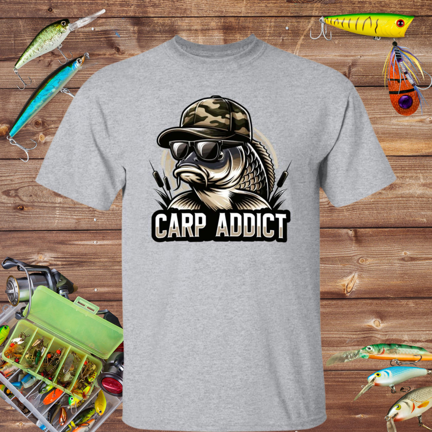 Carp Addict Fishing T Shirt