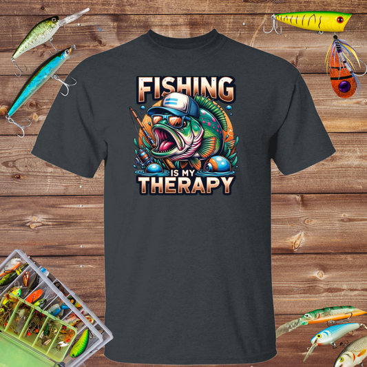 Fishing Is My Therapy Fishing T Shirt