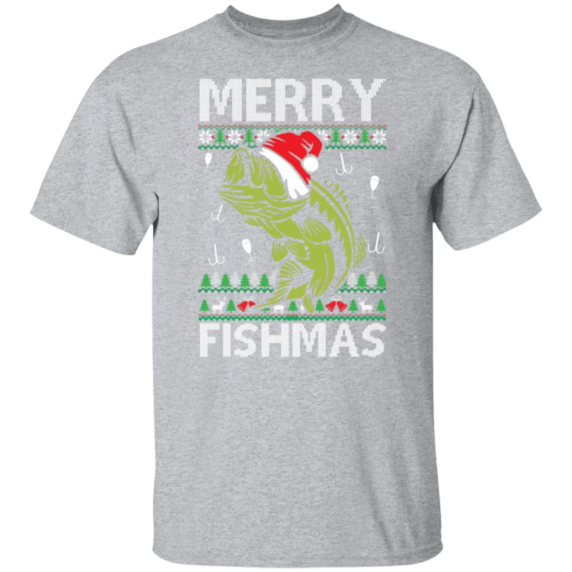 Merry Fishmas Fishing Tee