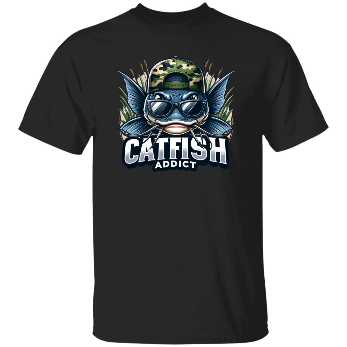 Catfish Addict Fishing T Shirt