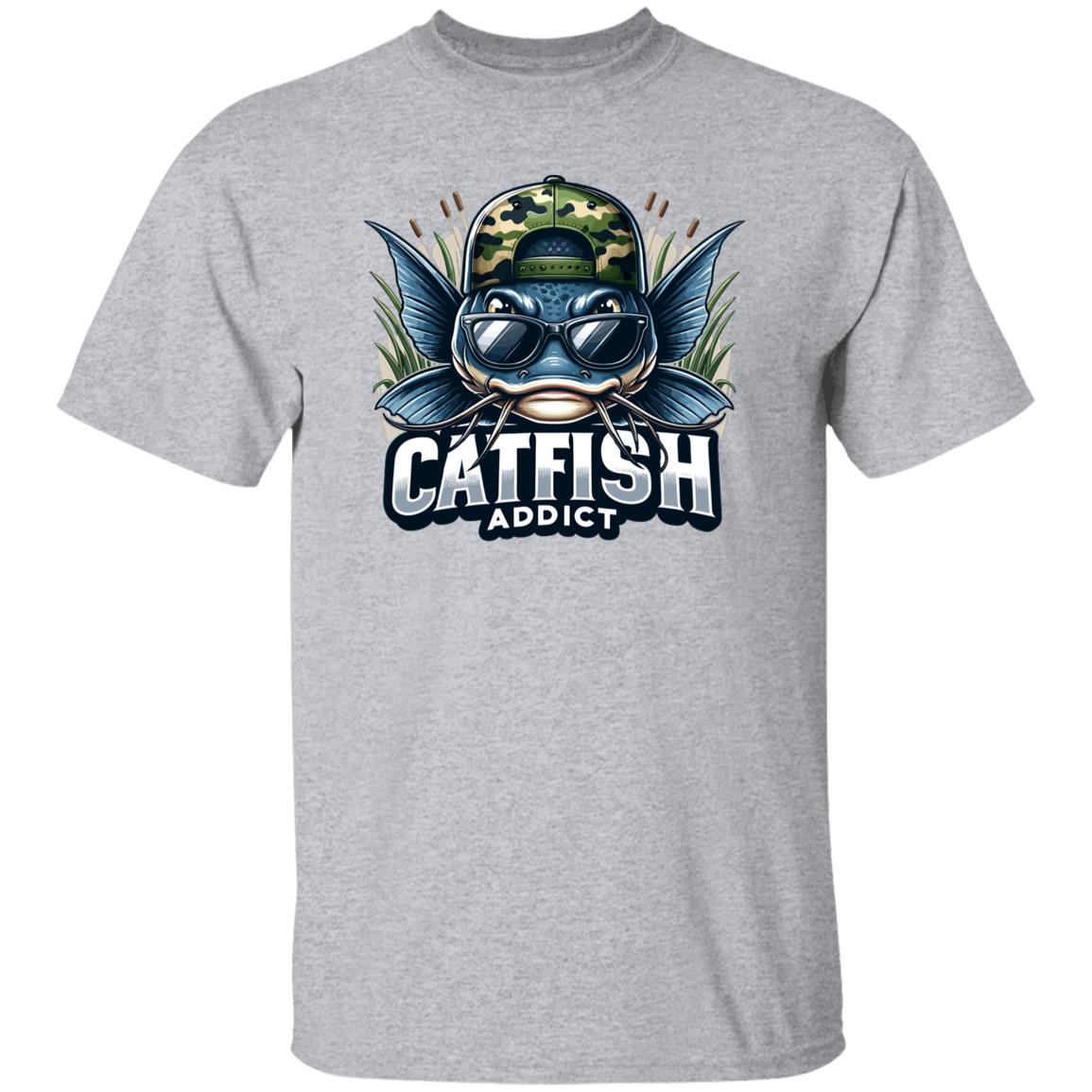 Catfish Addict Fishing T Shirt