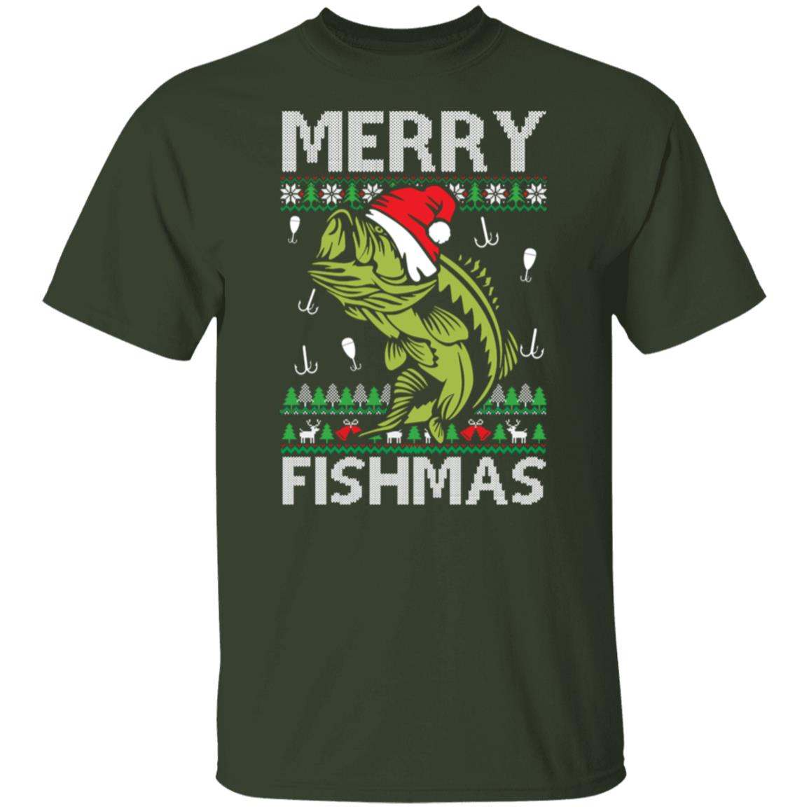 Merry Fishmas Fishing Tee