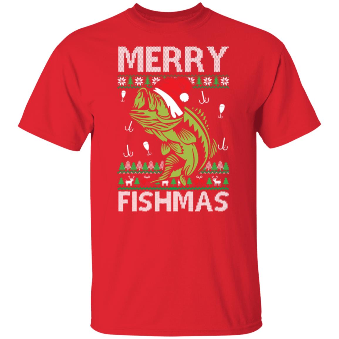 Merry Fishmas Fishing Tee