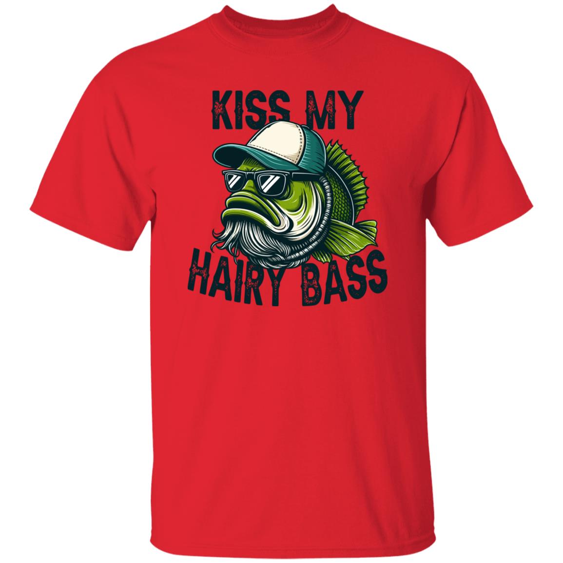 Kiss My Hairy Bass Fishing T Shirt