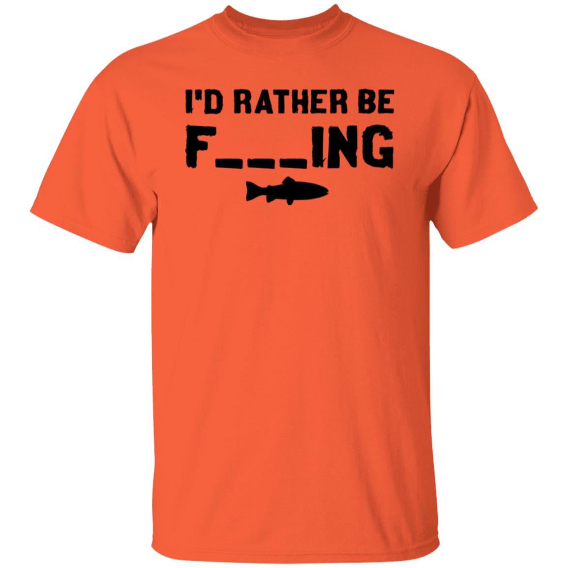 I'd Rather Be Fishing Shirt (black text)