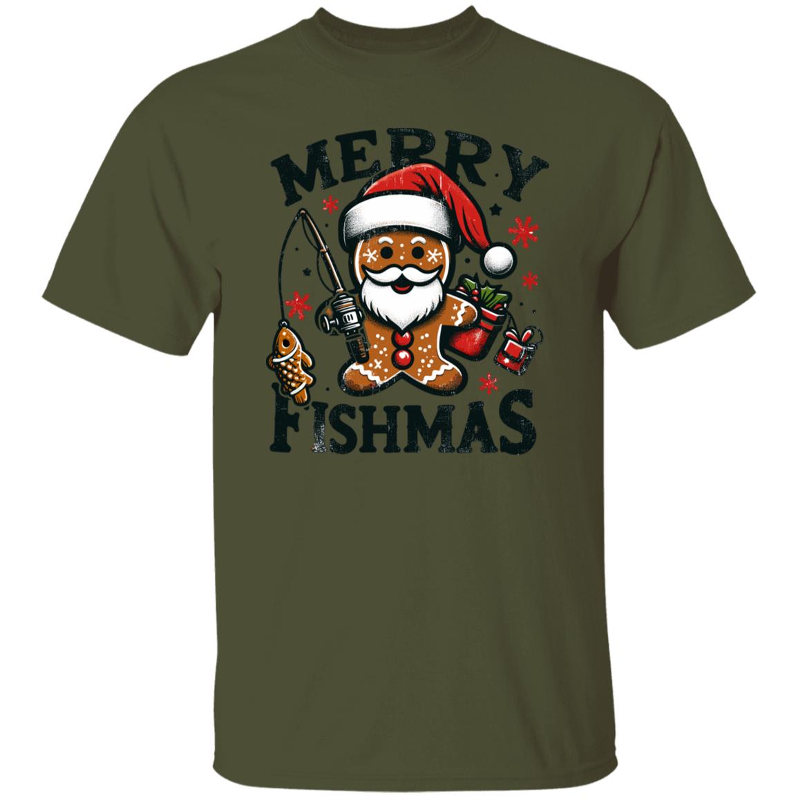 Merry Fishmas Fishing Tee