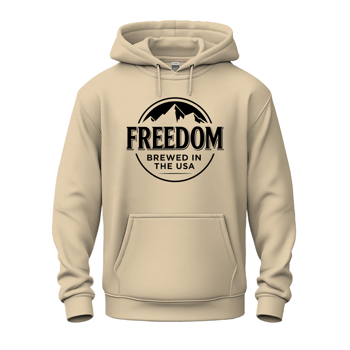Freedom Beer Drinking Patriotic Hoodie (Black Design)