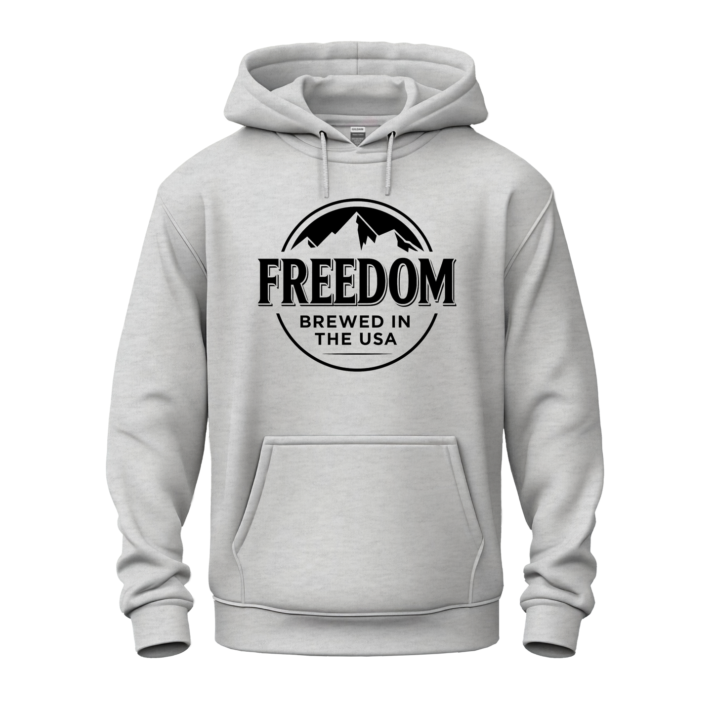 Freedom Beer Drinking Patriotic Hoodie (Black Design)
