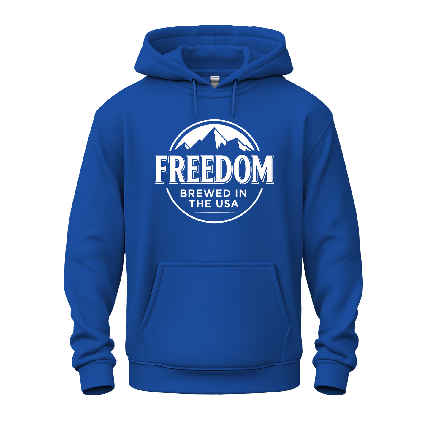 Freedom Beer Drinking Patriotic Hoodie (White Design)