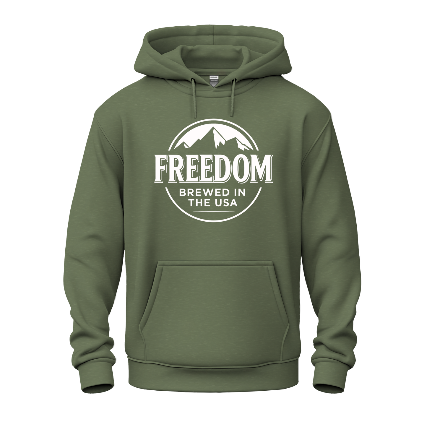 Freedom Beer Drinking Patriotic Hoodie (White Design)