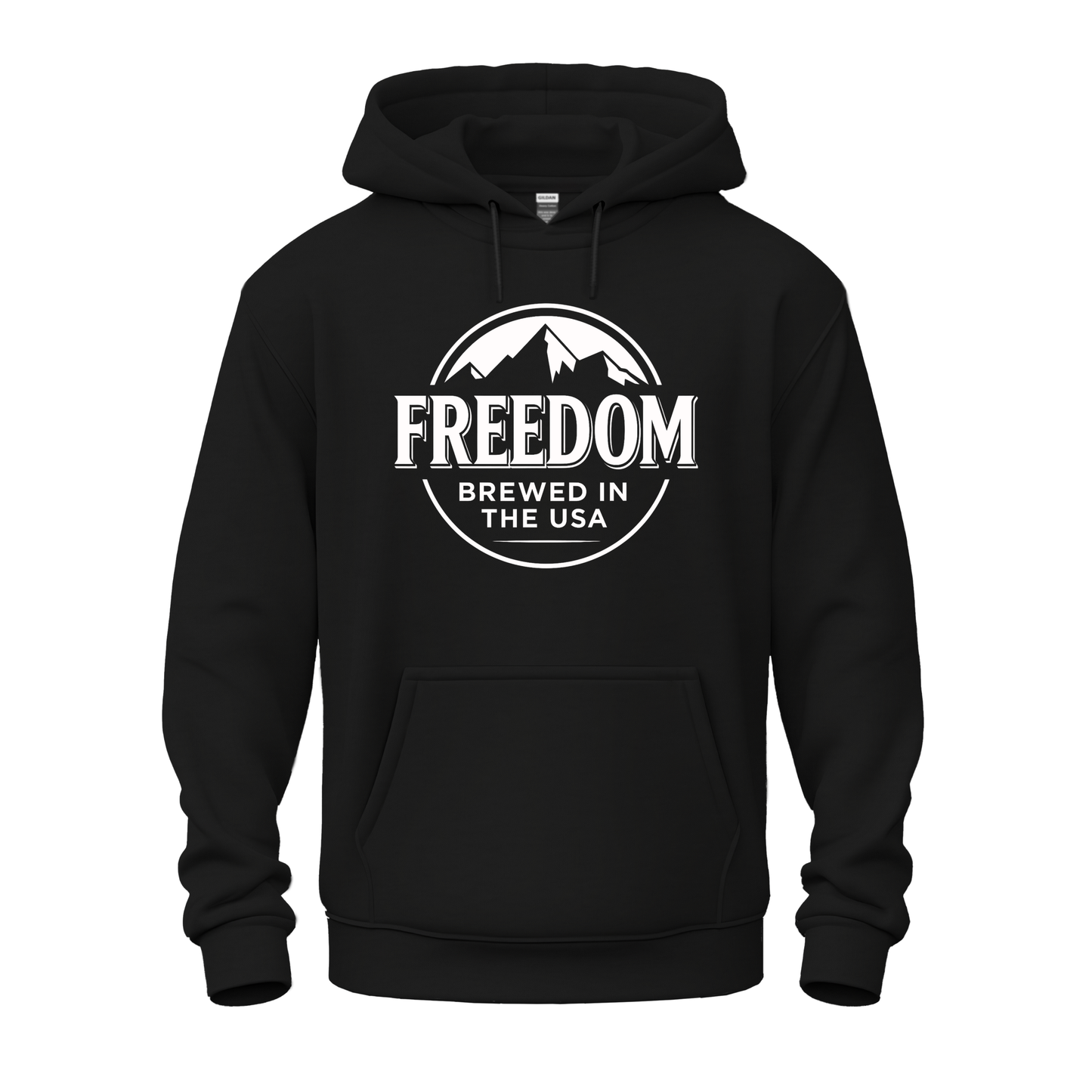 Freedom Beer Drinking Patriotic Hoodie (White Design)